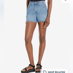 Madewell High-rise denim shorts.